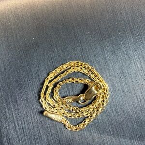 Solid 10K Yellow Italian Gold Fígaro Bracelet 7” Long 2.13mm Wide Made In Italy